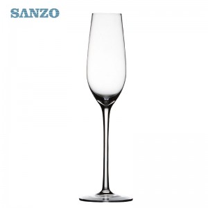 SANZO Blue Stem Champagne Flute Aangepaste handgemaakte Champagne Goblet glazen promotionele hete verkopende goedkope Champagne fluiten